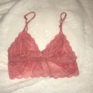 Pink lace Madewell bralette